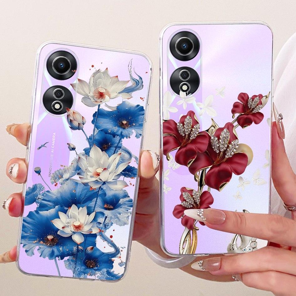 For OPPO A58 4G 5G Case CPH2577 Fashion Butterfly Soft Silicone Clear Phone Case For OPPO A78 CPH2565 CPH2483 A 78 A 58 TPU Capa