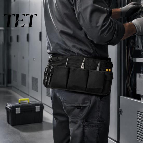 Multi Pocket Work Apron Tool Belt Bag with 12 Pockets, Waterproof Adjustable Home Maintenance Holder for Carpenter Electrician, Heavy Duty Organizer