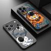 Cartoon-Astronauten-Muster Hülle Für iPhone 17 Pro Max Hülle iPhone 16 Pro Max 15 14 13 16E 17E Magnetisch Für Magsafe Hybrid Mattes Cover