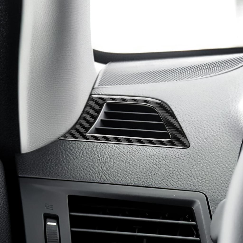 AIRSPEED Carbon Fiber Interior Dashboard Side Air Conditioning Vent Stickers for Subaru Legacy Outback Customizable Garnish for a Includes Tape Series