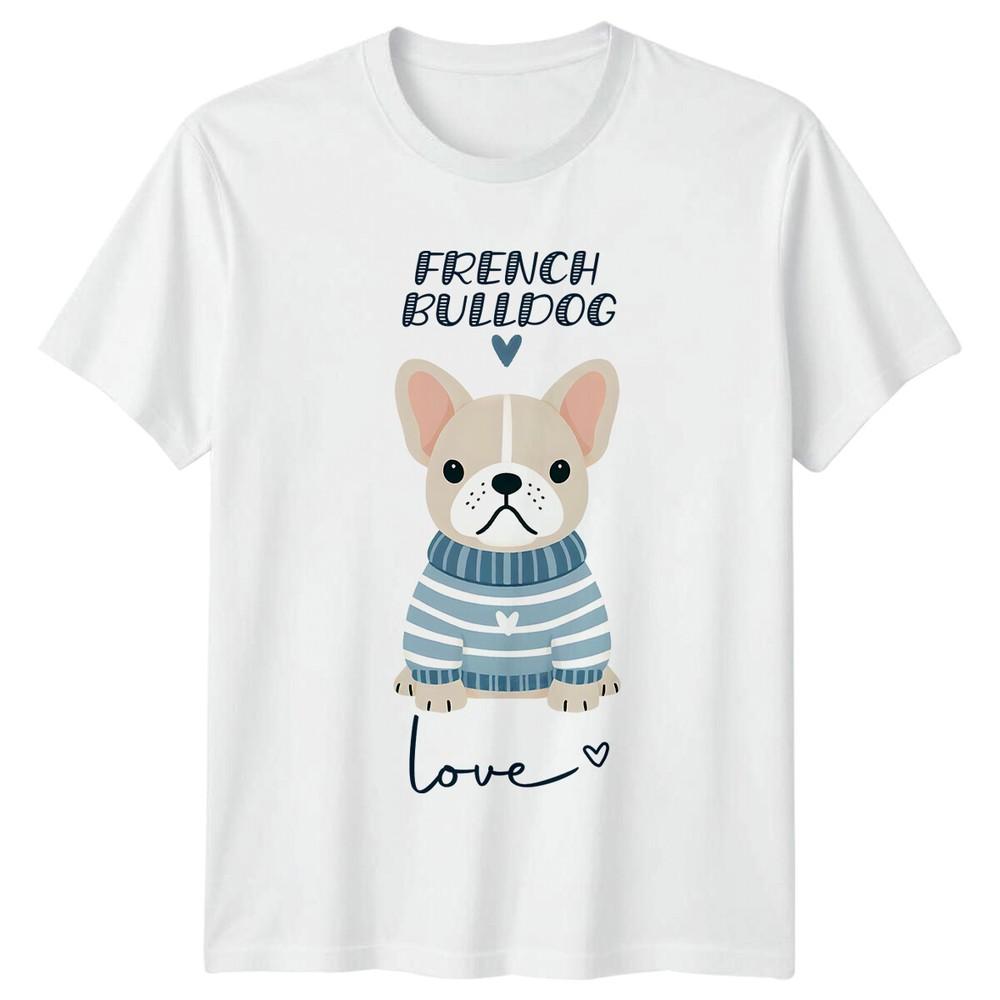 French Bulldog Love Cute Dog Cartoon TShirt S