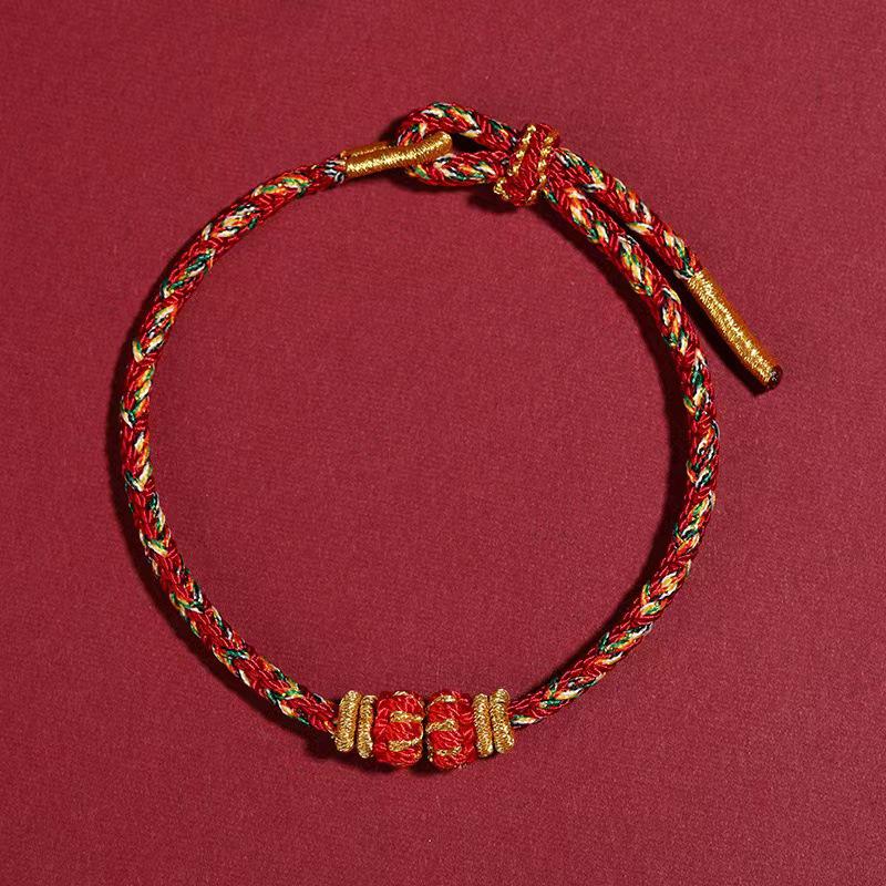 2025 Zodiac Year of the Snake Men's Handmade Red String Bracelet