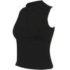 Skinni Fit Womens/Ladies High Neck Crop Sleeveless Vest Top