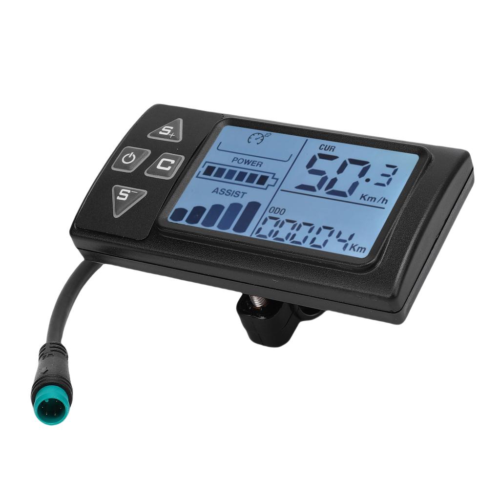 S861 Display LCD Scuter Metru Iluminat din spate Panou de control Scuter cu mufă rezistentă la apă pentru bicicletă montană