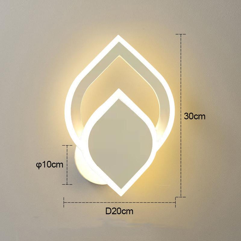 Modern LED Wall Light Creative Bedroom Bedlight Modern Simple Luxury Warm Background Wall Light Corridor Staircase Light