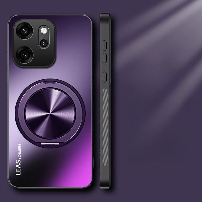 AG Matte Magnetic Case for OPPO Reno 14 Pro 14F 360° Rotating Ring Holder Wireless Charging Hard Cover for OPPO Reno 14 F