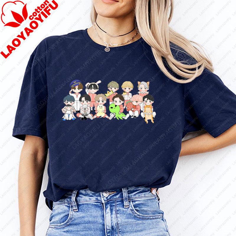 Unisex Unisex Cotton Summer T Shirt Kpop The Boyz Rock Music Fan Gift For Short Sleeve New Fashion Camisetas Popalar T Shirts