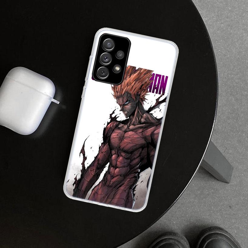 One P-Punch-Man Garou Phone Case Cover for Samsung Galaxy A12 A22 A32 A52 A72 A02S A51 A50S A31 A20S A10S Note 20 Ultra 10 Plus