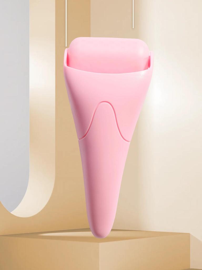 Pink Silent Ice Facial Massage Roller - Cold Compress and Lifting Tool