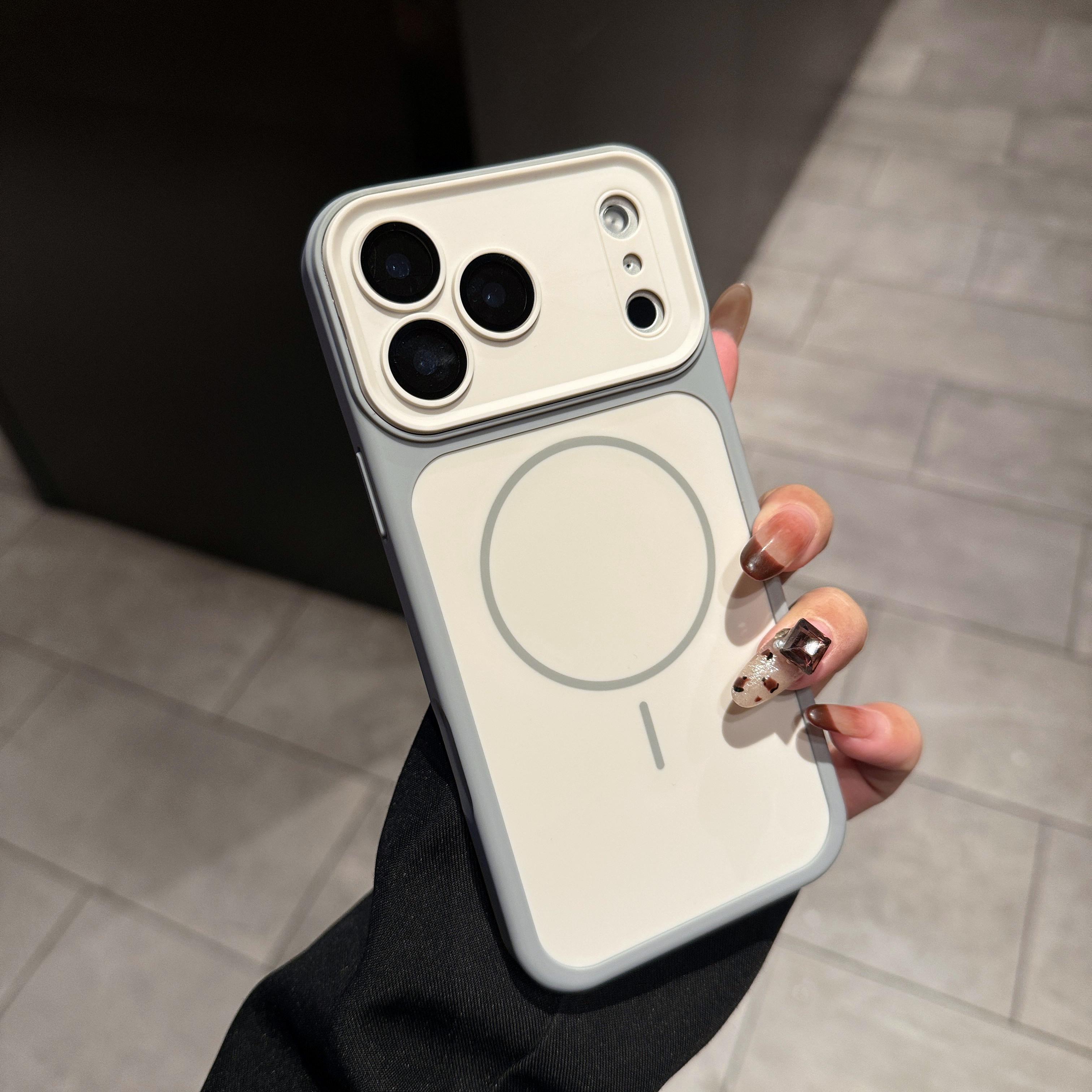 

Прочный Бронированный Бампер Ударопрочный Матовый Чехол для iPhone 17 16 15 14 Plus 13 Pro Max Для Magsafe Магнитная Крышка Защитная Крышка Объектива For iPhone 17