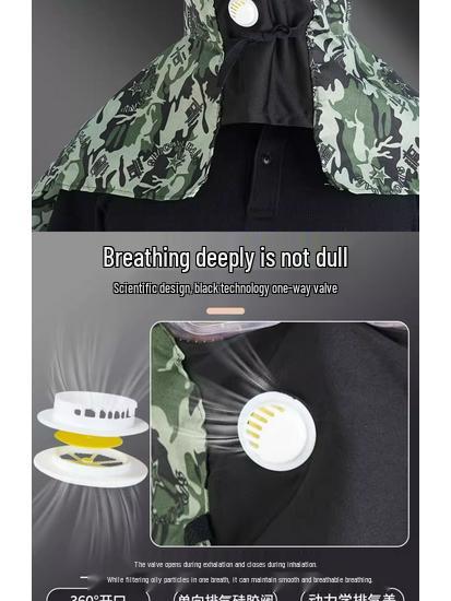 Industriestaubdichte Vollgesichtsmaske & Schal zum Schleifen, Staubschutz, Ideal für Bauwesen & Chemikaliengebrauch