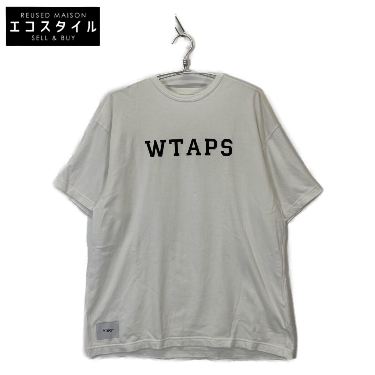 

WTAPS 241ATDT-CSM21 White Logo Short Sleeve T-Shirt tops X3 whiteUsed