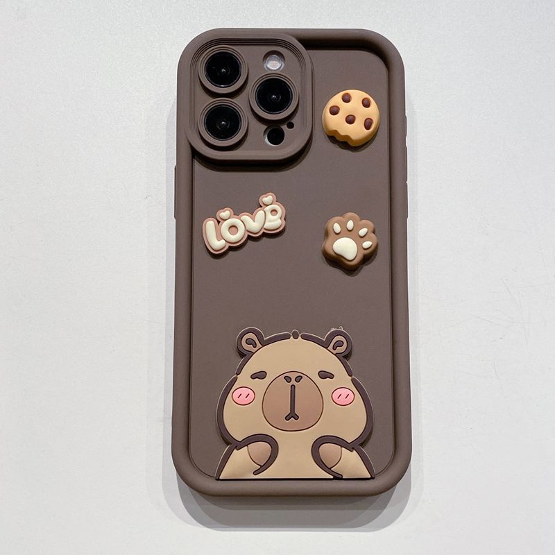Applicable to Samsung S25 mobile phone case A24 cute Kapibara S23 S24FE personalized three-dimensional cartoon