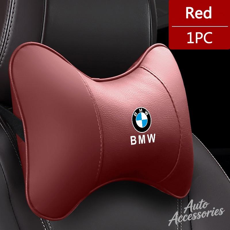 Car Seat Neck Pillow Headrest Rest Cushion Leather Accessories For BMW 1 3 5 7 Series X1 X3 X5 F10 F15 F16 F20 M3 M4 E34 sticker ulcr72