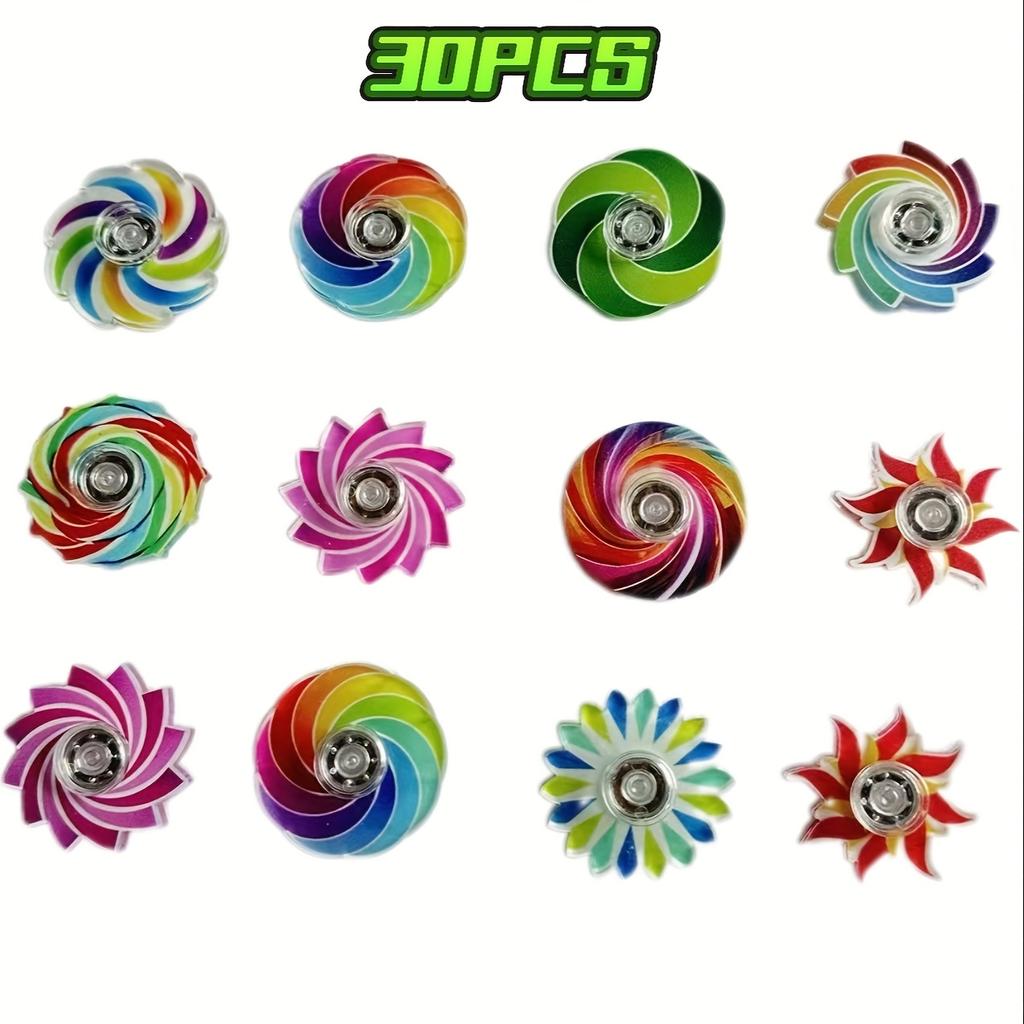 10/20/30pcs Acrylic Fidget Spinners for Stress Relief Multi Color Sensory Toys,Perfect for Christmas Gifts,Kids Party Favors Classroom Office Fun