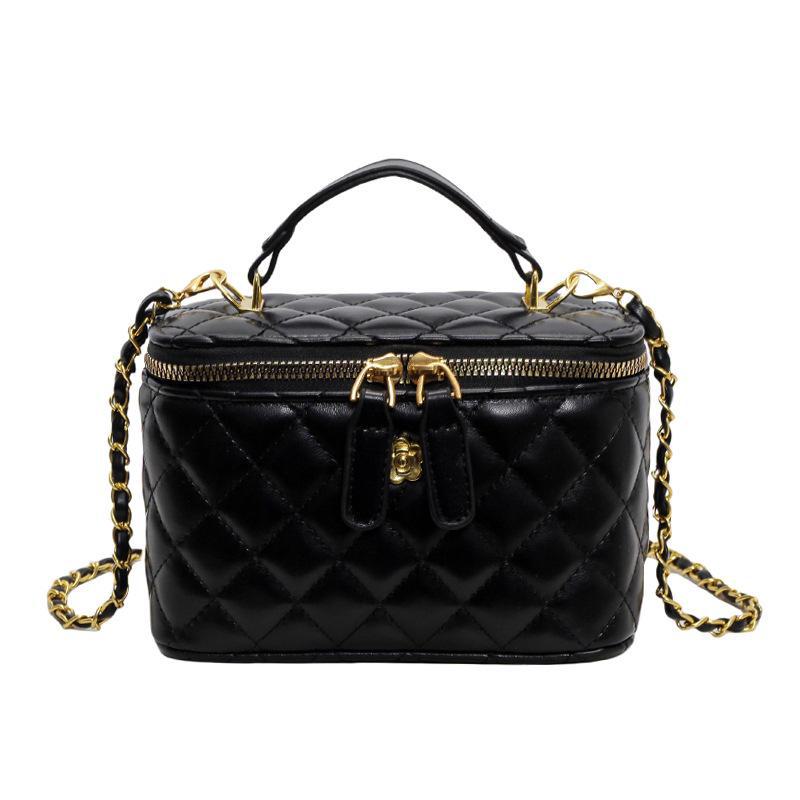 

Сумка через плечо Inspired Textured Bag - High-End Fashion 2024 Crossbody с цепочкой с бриллиантами чёрный