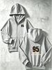 Kids Zip Up Hoodie Retro New York 95 Glitch Number Graphic Long Sleeve Loose Hooded Jacket Boys Girls Street Daily Outerwear