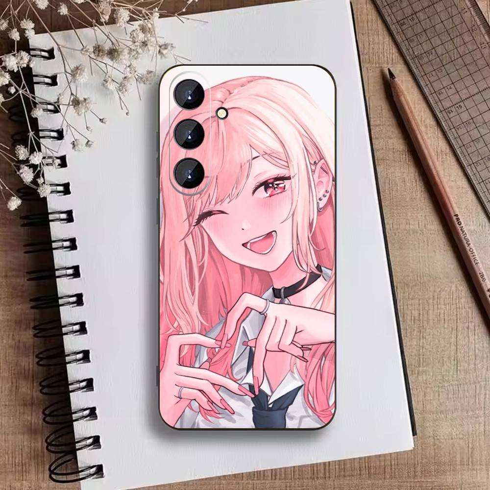 S-Darling Marin Kitagawa Colorful Silver Phone Case For Samsung Galaxy A73,A72,A71,A70,A52,A51 Others Soft Black Cover