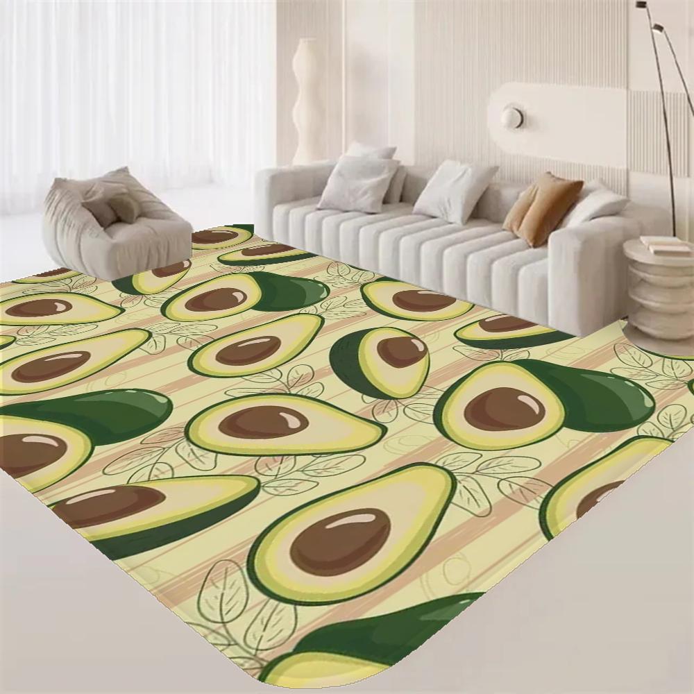 Avocado Room Mats Retro Multiple Choice Living Room Kitchen Rug Non-Slip Welcome Rug