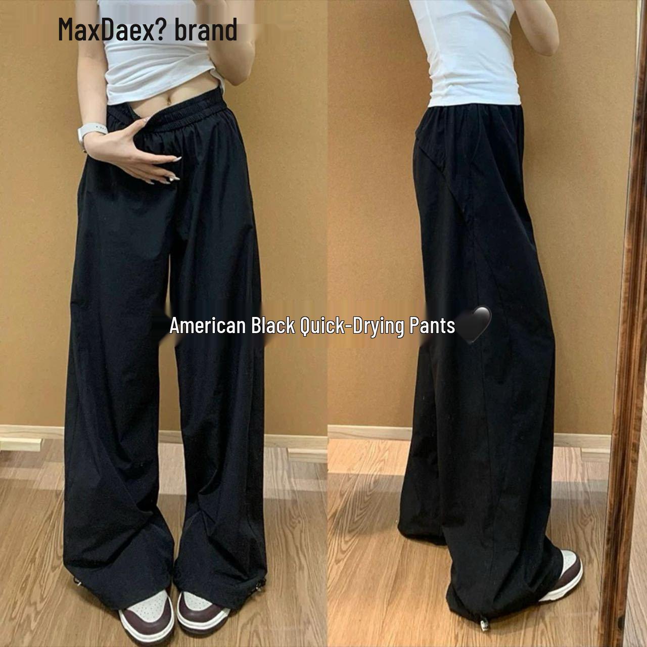 

Max Daex® Women s 2026 High-Waisted Quick-Drying Summer Work Pants - Cool, Thin, Street Style, Straight Leg Design. Medium чёрный