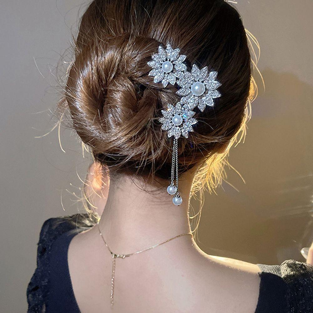 Design Tool  Pearl Hairpin Hanfu Hair Sticks Ancient Style Hairpin U Shaped Hairpin