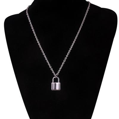 Unisex Trendy Lock Pendant Necklace - Ins Fashion Metal Chain for Men Women - Cool European American Accessories