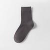 Men's Summer and Spring Mid-calf Socks, Pure Cotton Anti-odor Summer Mesh Breathable and Sweat-absorbing Solid Color Sports Socks