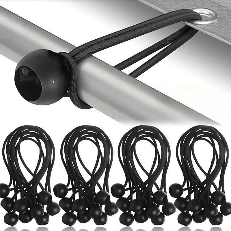 5/30Pcs Outdoor Elastic Ball Rope Bungee Cords Portable Tent Fixing Tarpaulin Awning Canopy Heavy Duty Tarp Tie Down for Shelter Cargo