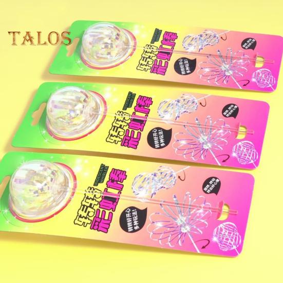 3/6Pcs Rainbow Spinner Stick Rainbow Twirler Rainbow Spinner Toy Rainbow Bubble Wand Variable Twirler Stick Rave Toys for Party