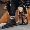 Mens Handmade Boots Pattern Leather Comfy Soft Sock Ankle Boots Autumn /Winter Men Boots Men Winter Boots
