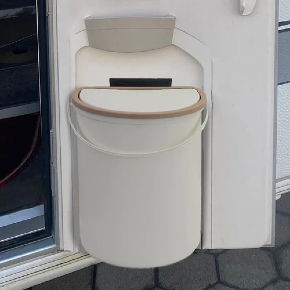 10L Plastic Trash Can Trash Bin With Lid For RV Camping Boats Caravan Motorhome Door Or Wall Mounting Waste Bin
