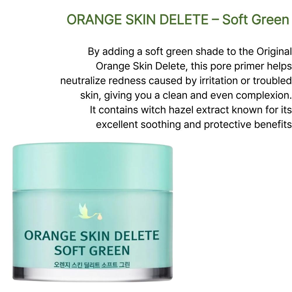 BONAMEDUSA Orange Skin Delete Pore Primer – Soft Green / Lavender / Baby Pink / Tone-Up (10g Mini / 30g Full Size, 8 Options)