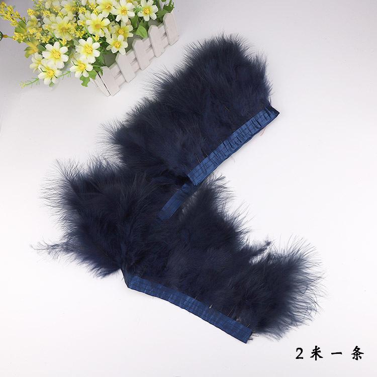 

Turkey Feather Cloth Edge Feather 15-20Cm Full Flannel Cloth Edge Yiwu темно-синий