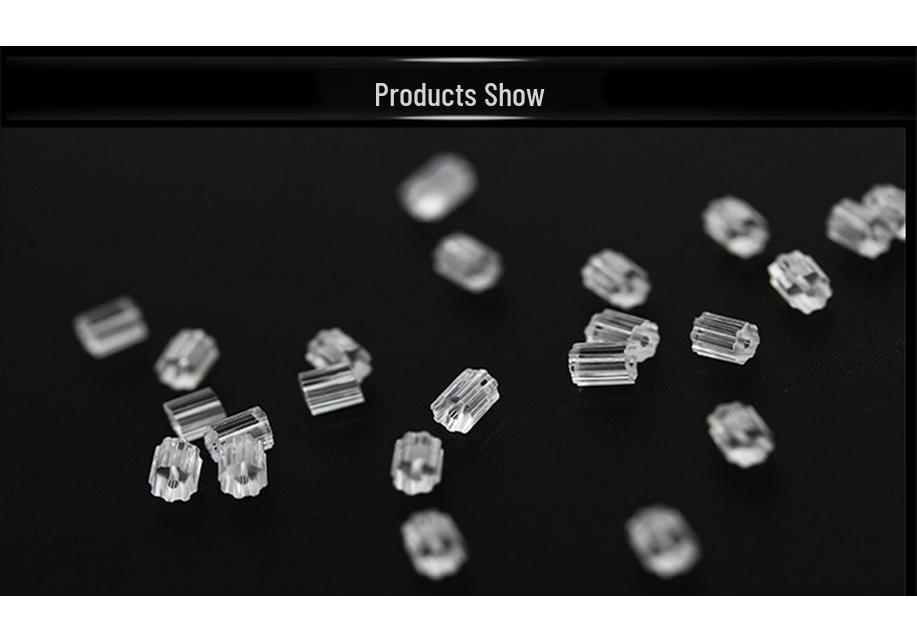 DIY Earring Accessories: Transparent Plastic Earplugs in Pentagonal, Octagonal, and Cylindrical Shapes