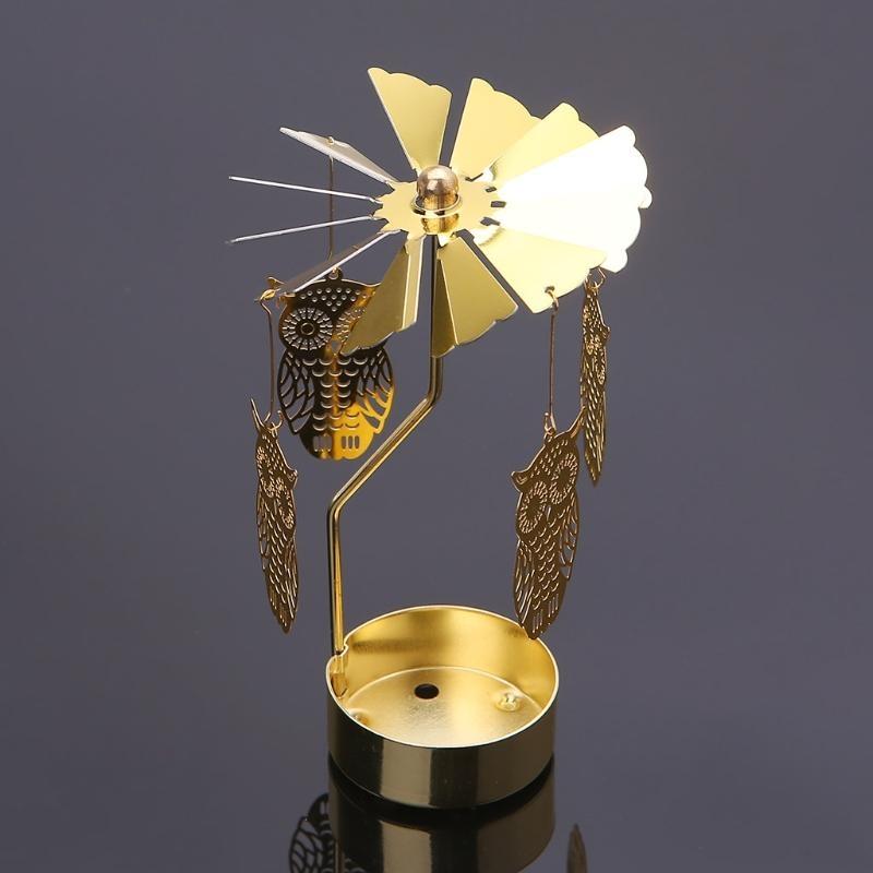 Candlestick Rotatings Spinnings Carousel Light Holders Home Dinner Wedding Bar Party Decorations