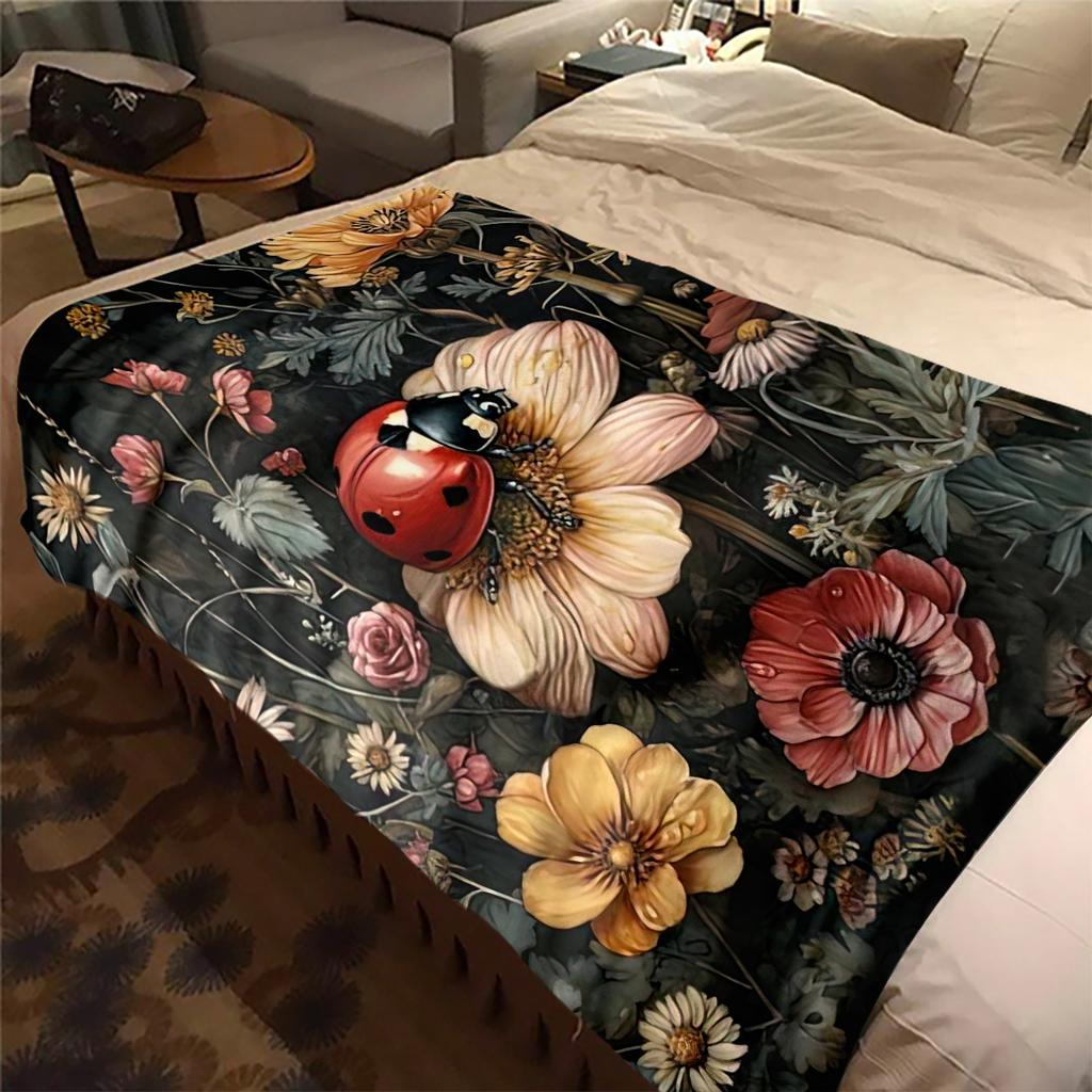 1PC Floral Animal Heart Blanket Soft Comfortable All Seasons Perfect Sofa Office Travel Home Gift Idea