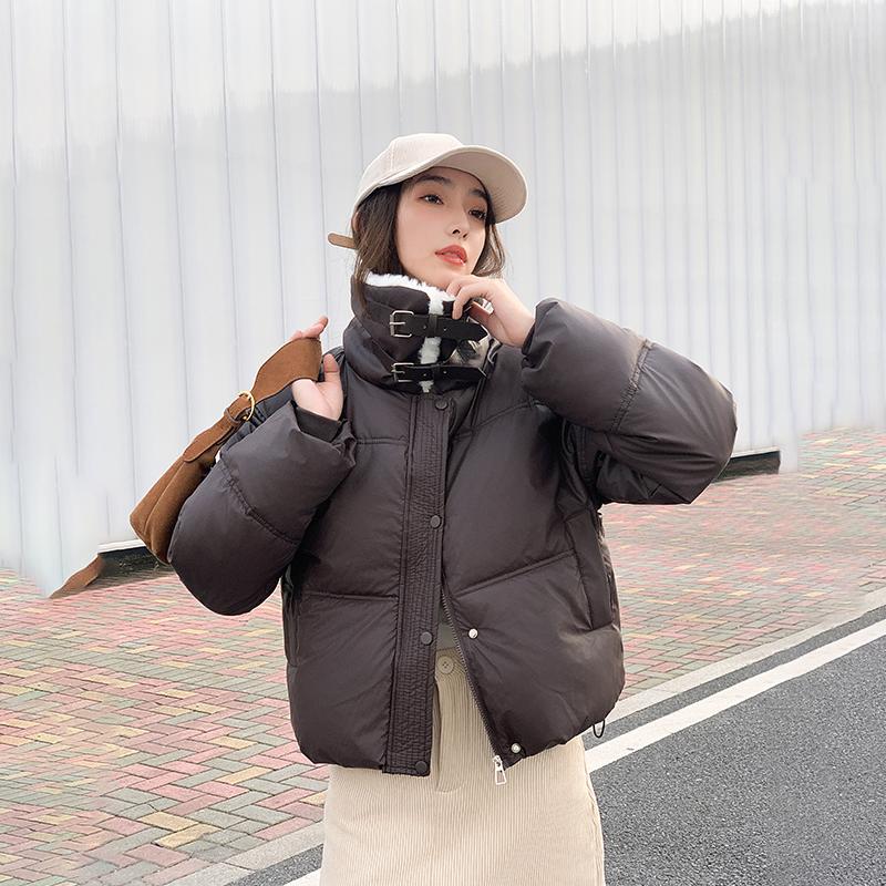 Fluffy And Short Down Jacket With Thickened Bread Coat For Women