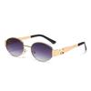 Vintage Gold Rim Sun Glasses With Gray Lens For Outdoor Sports And Fashion Styling