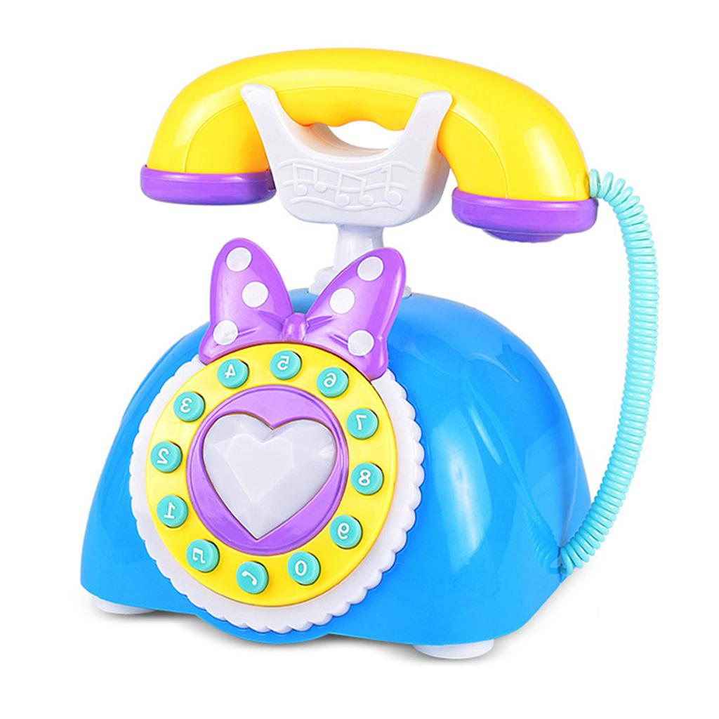 Bilingual Toy Phone Interactive Play Phone Plastic Texture for Kids Early Education with Music and Sound Effects