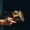 Japanese Glass Net Red Whiskey Beer Glass Home Breakfast Milk Juice CupWhisky Crystal Wine Glass Ins Cognac Brandy  Drinkware