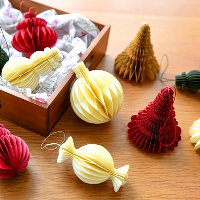 1PC Creative Novelty Chic Hanging Decoration Paper Folding Honeycomb Ball Christmas Tree Party