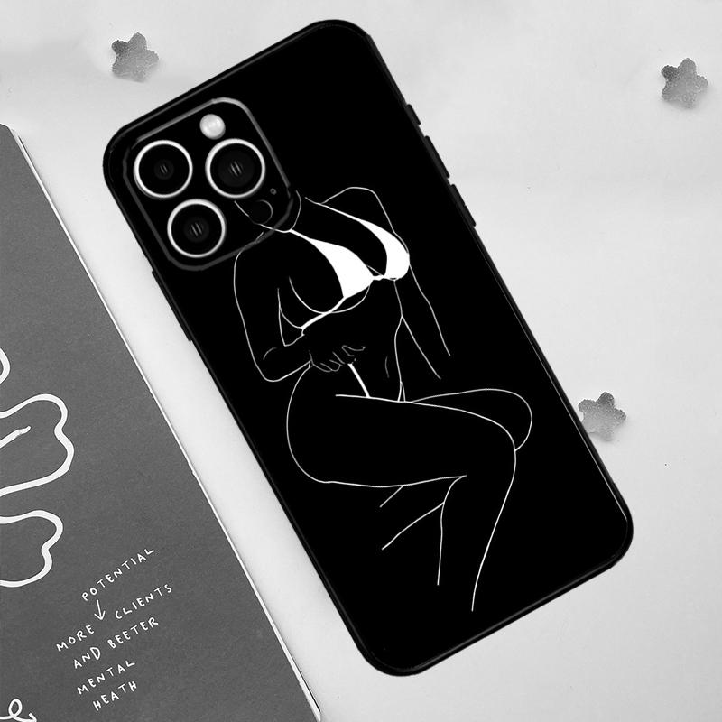 Sexy Nude Women Art Phone Case For iPhone 17 Pro Max 11 14 15 16 Pro Max 12 13 mini 16 Plus 16e 17 Air Funda