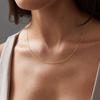 Emanco 14K Gold Stainless Steel Necklace Women's Stylish Simple and Versatile Thin Chain Fashion Titanium Steel Ornament