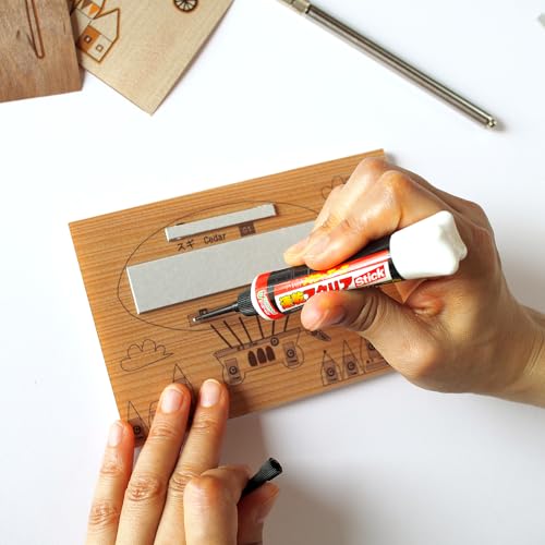 KINOWA "Airship" Wood-Paper-Art Original Handmade Kit Vehicle Made in Japan