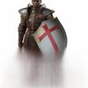 Templar Knight Shield Metal Crusader Armor Wall Hanging, LARP Prop