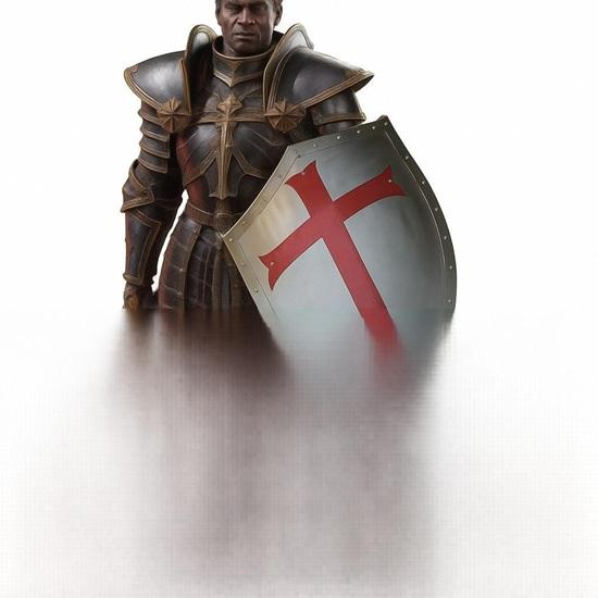 Templar Knight Shield Metal Crusader Armor Wall Hanging, LARP Prop
