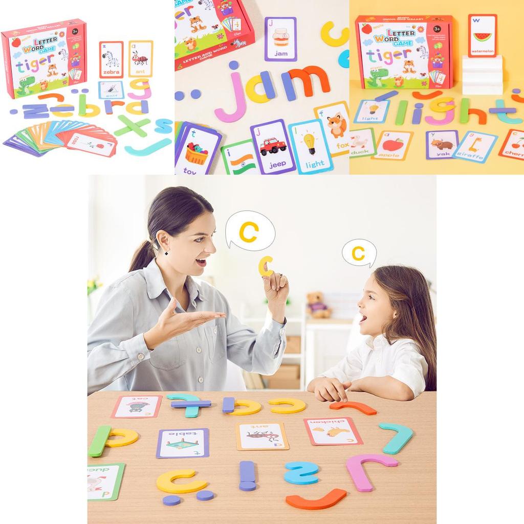 Alphabet Card English Word Matching Game Toy For Preschool Kids Learning Games