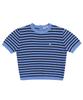 WHEN YOU MOVE Cotton Stripe Logo Knit Blue