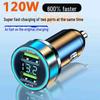 Dijital Göstergeli Hızlı Şarj Çift USB Araç Şarj Cihazı - 66W PD20W QC3.0 65W 40W