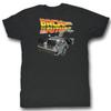 Back To the Future Car Black Heather Adult T-Shirt